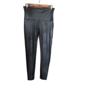 Spanx Black Faux Leather High Waist